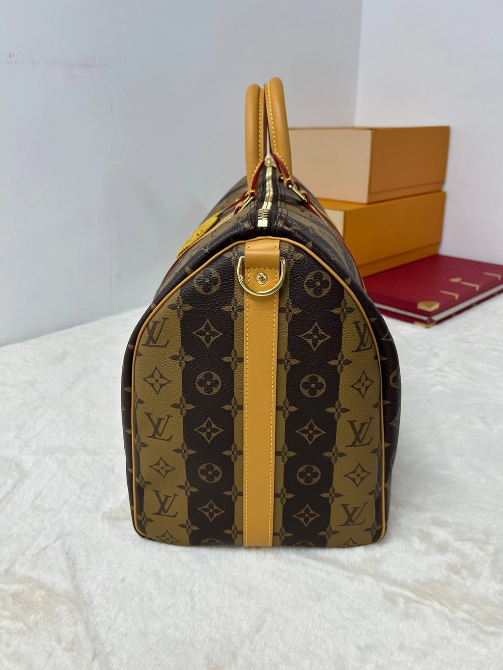 Louis Vuitton x Nigo Keepall50 Canvas Travel Handbag Crossbody For Women