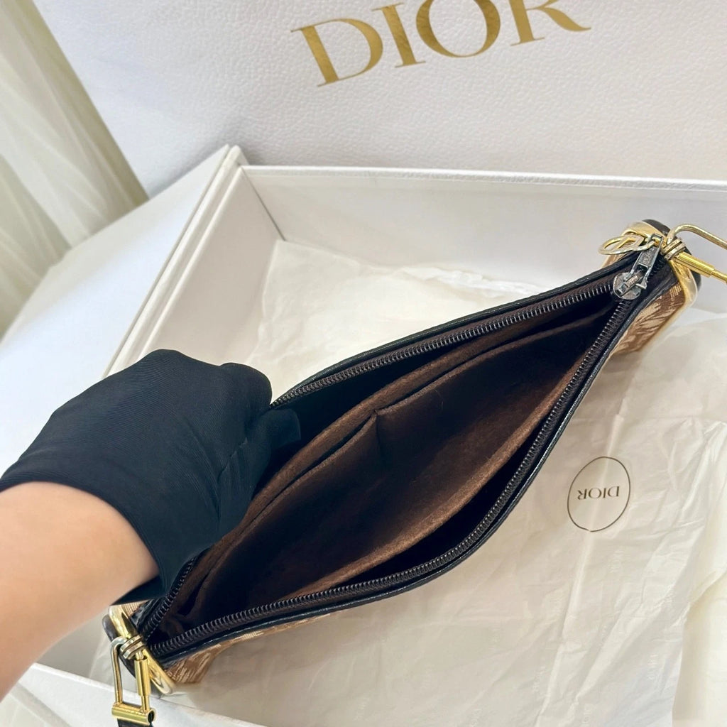 Dior Canvas Underarm Shoulder Bag For Women