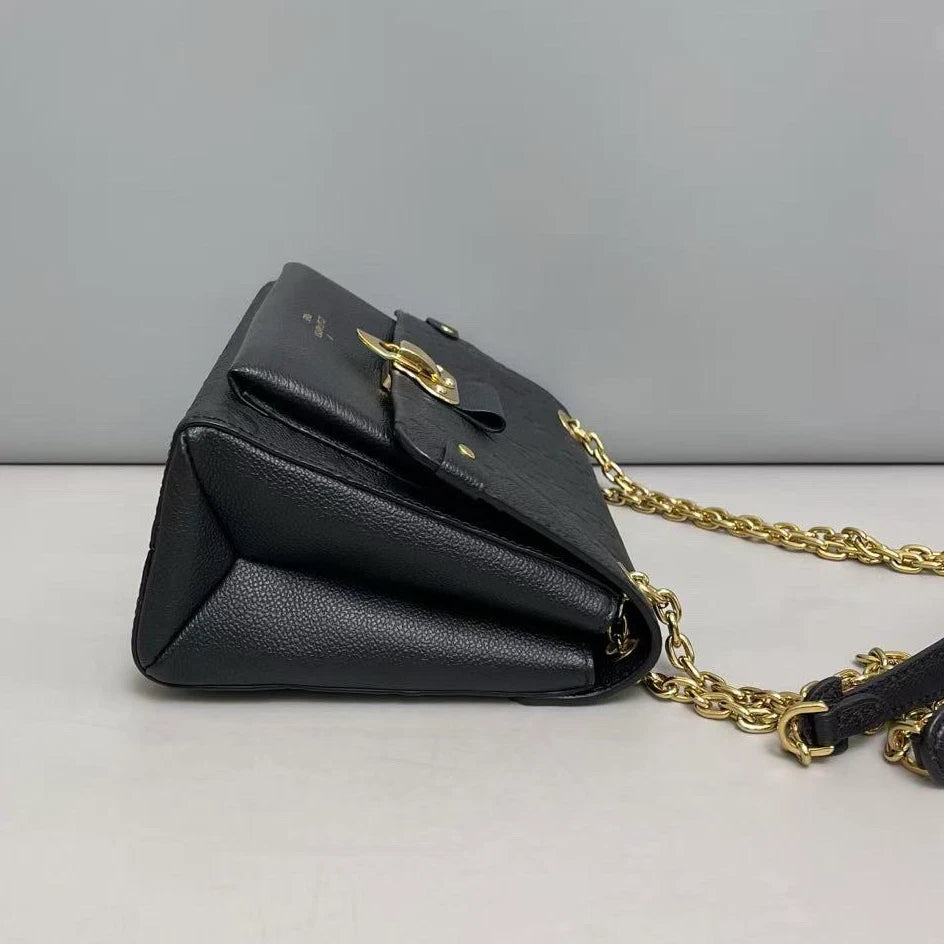Louis Vuitton Vavin Black Gold Shoulder Bag Crossbody Excellent