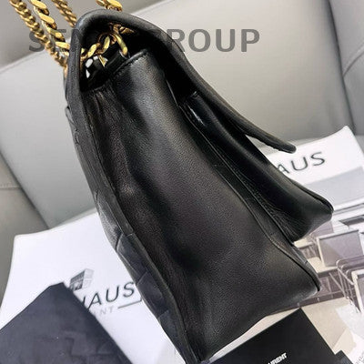 Saint Laurent YSL Niki Medium Black Gold Chain Shoulder Bag Classic