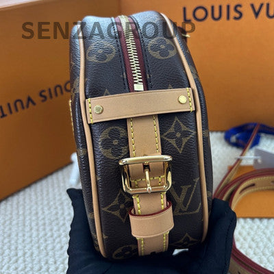Louis Vuitton Monogram Soft Round Brown Gold Buckle Shoulder Crossbody Bag