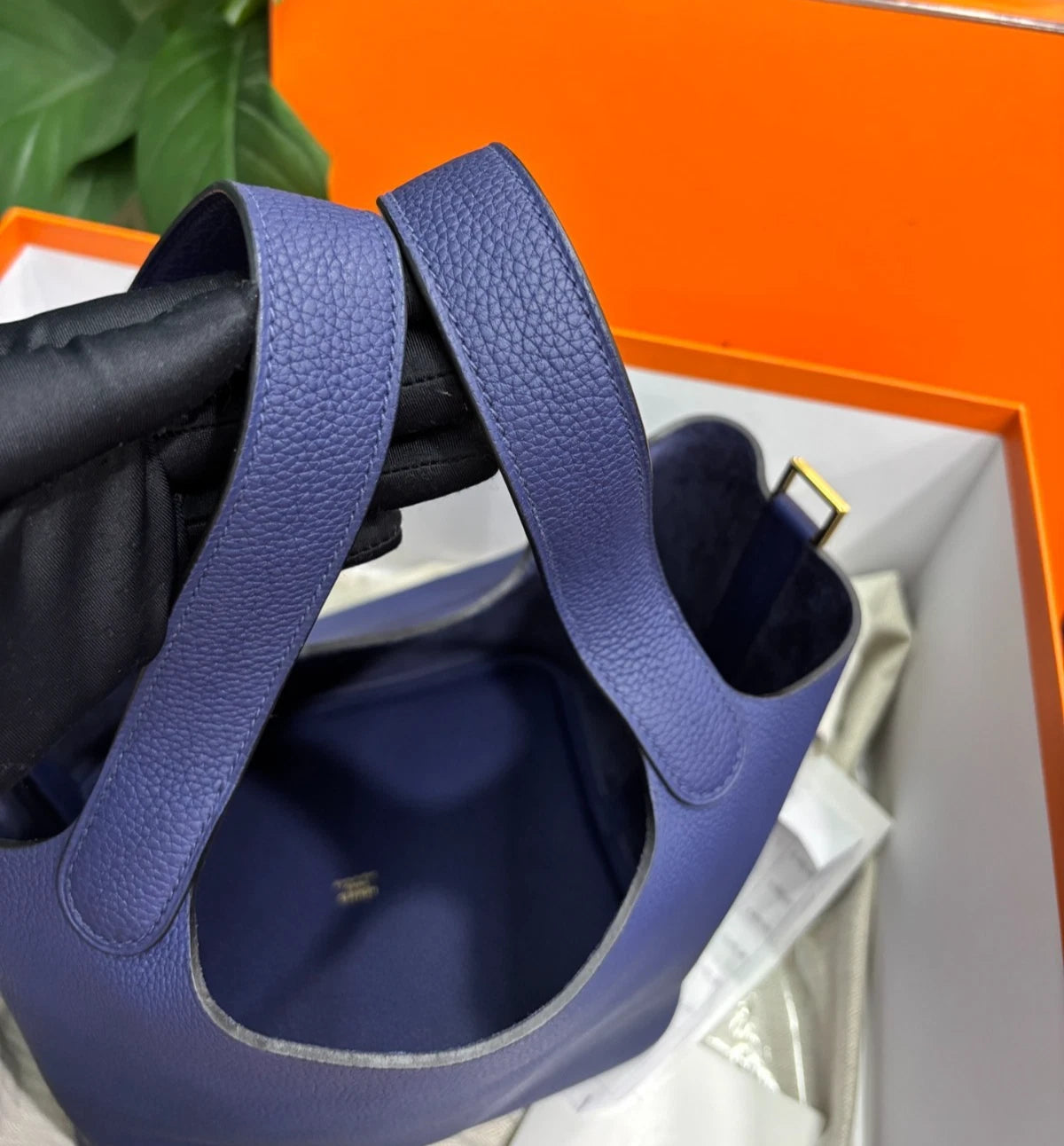 Hermes Picotin22 Bucket Top Handle Bag Shoulder Bag Blue Wmmen Fashion