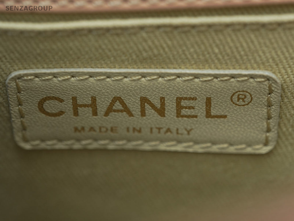 CHANEL Top Handle Diamond pattern Handbag Pink Gold Shoulder bag