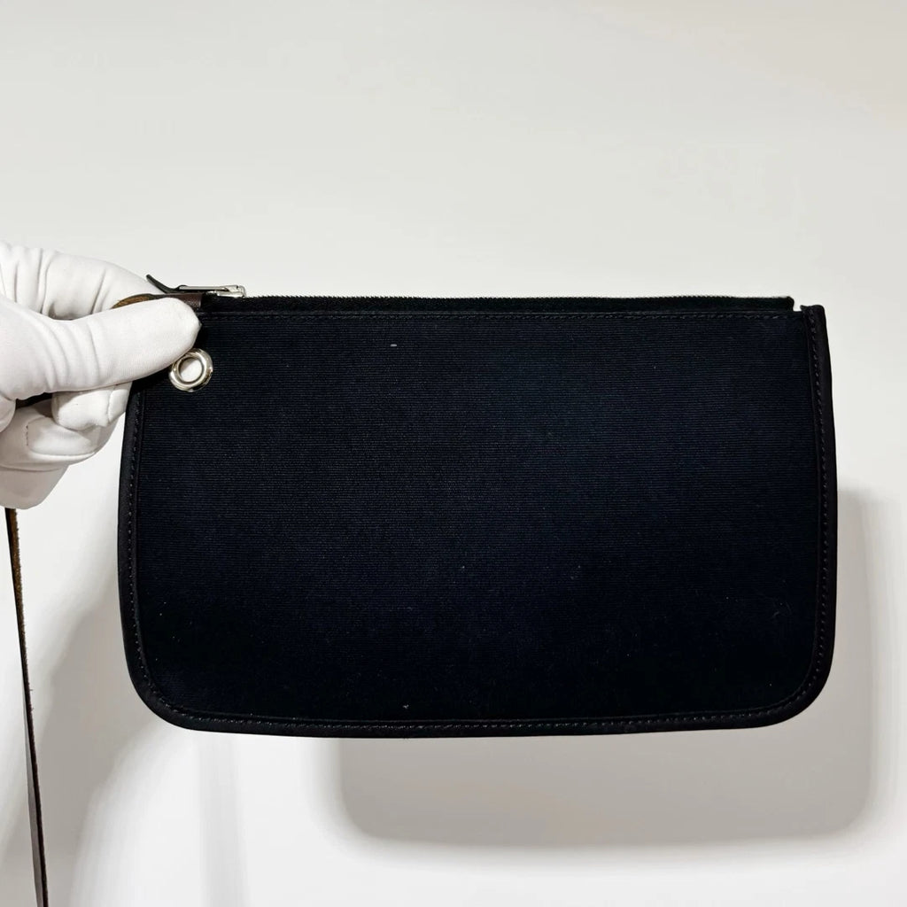 Hermes Herbag31 Navy Canvas Handbag Shoulder Bag Silver Hardware