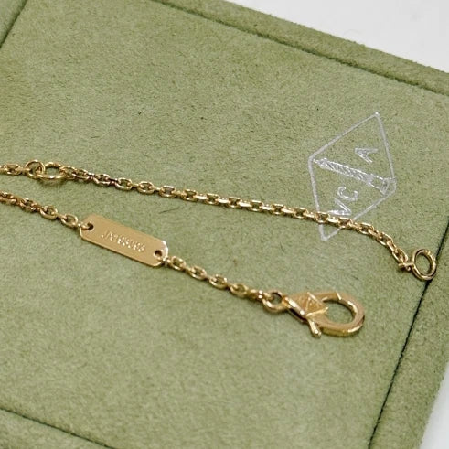 Van Cleef &amp; Arpels VCA Vintage Alhambra Medium Necklace Mother Of Pearl 18k YG