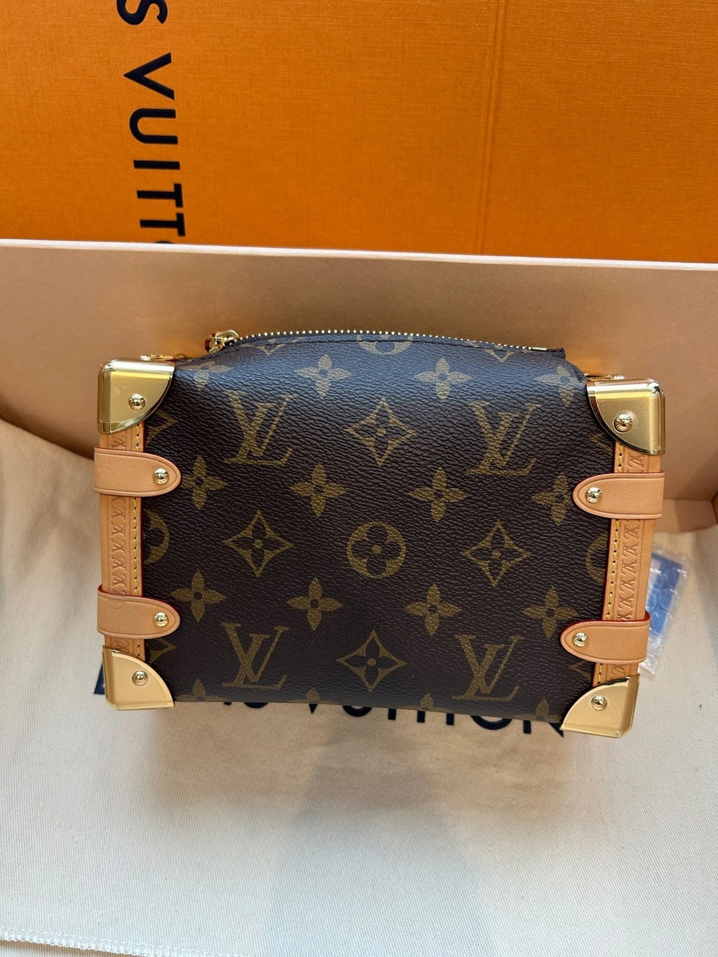 Louis Vuitton Leather Small Box Shoulder Bag For Women