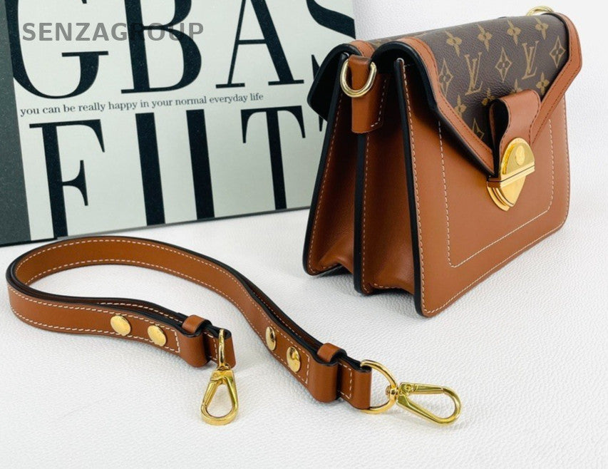 Louis Vuitton Biface Messenger Bag Top Handle Shoulder Crossbody Bag Women Brown