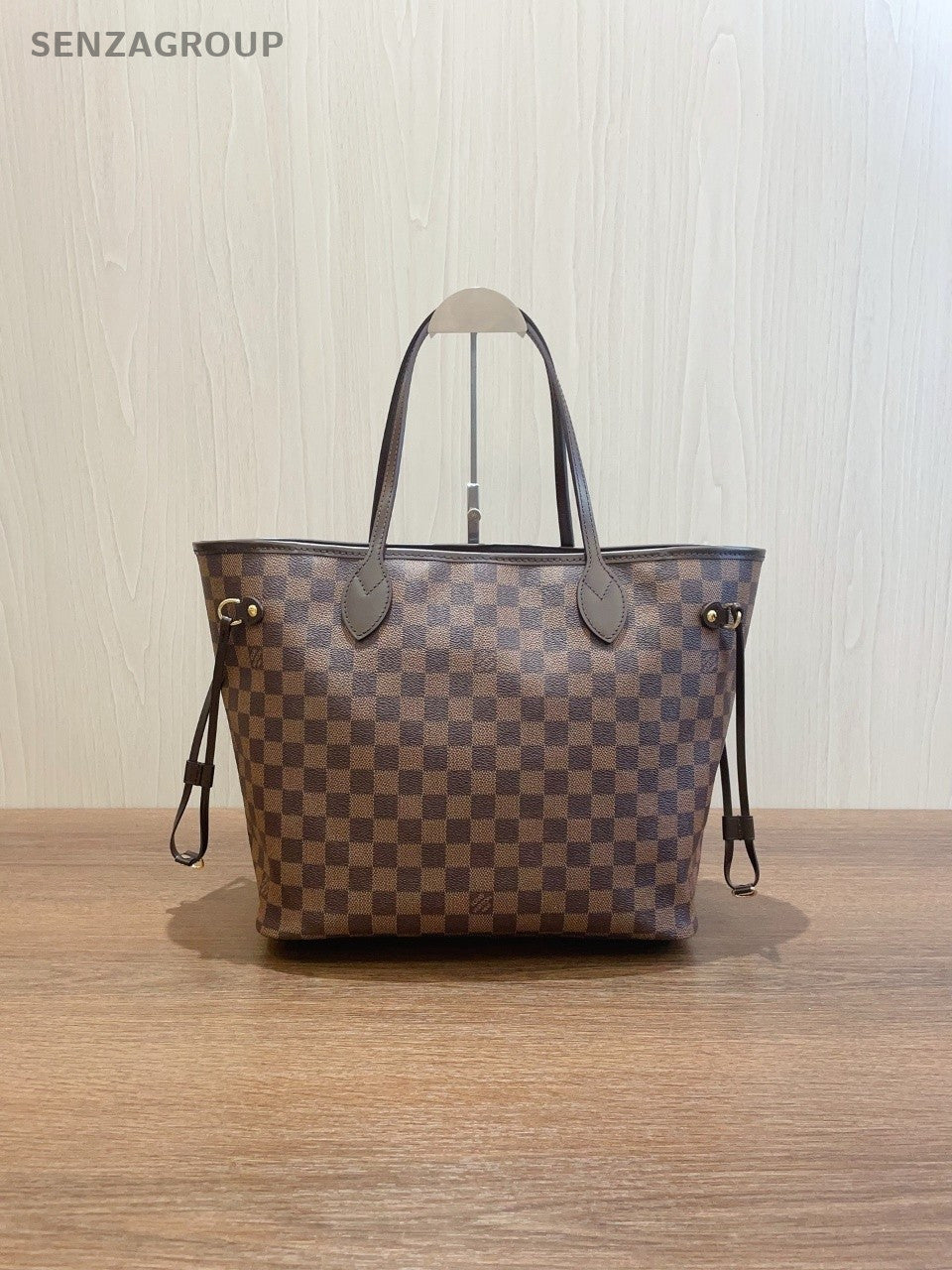 SJ0001 Neverfull MM damier ebene with pouch