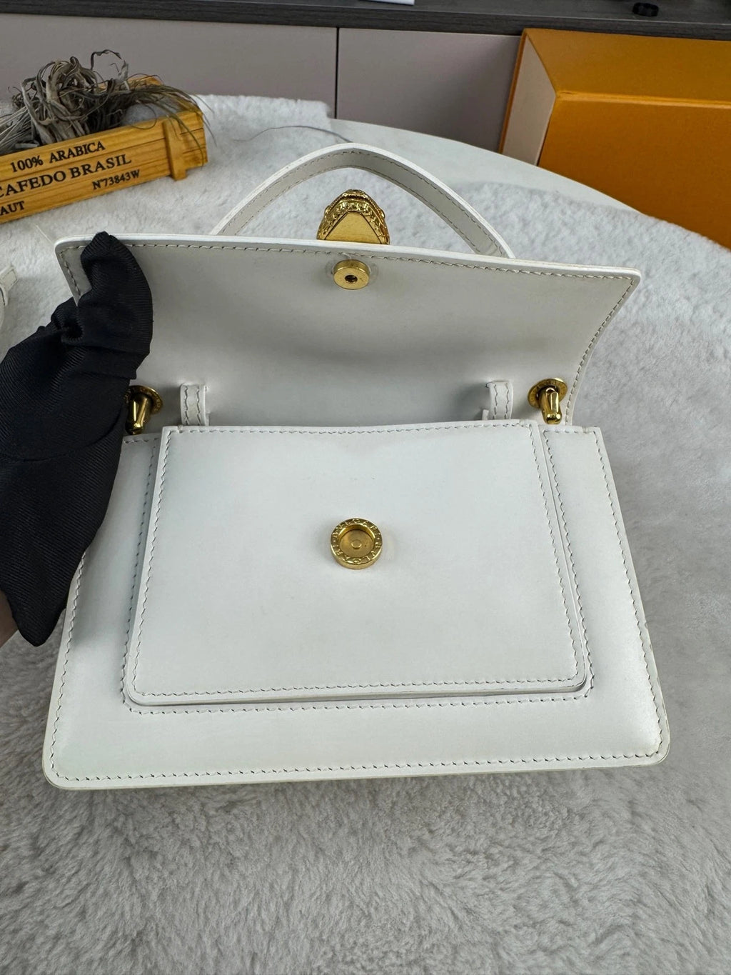 Bvlgari x Alexander Wang Calfskin Classic Top Handle Bag For Women