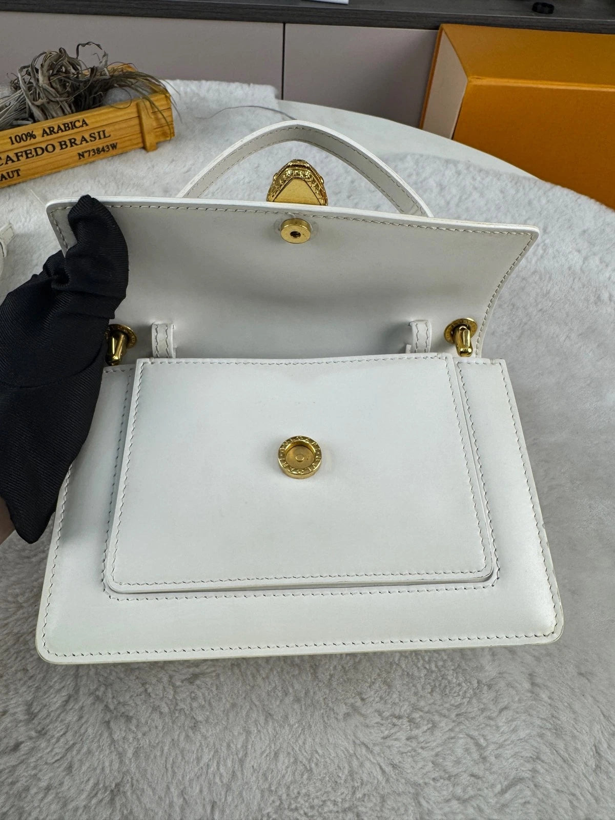 Bvlgari x Alexander Wang Calfskin Classic Top Handle Bag For Women