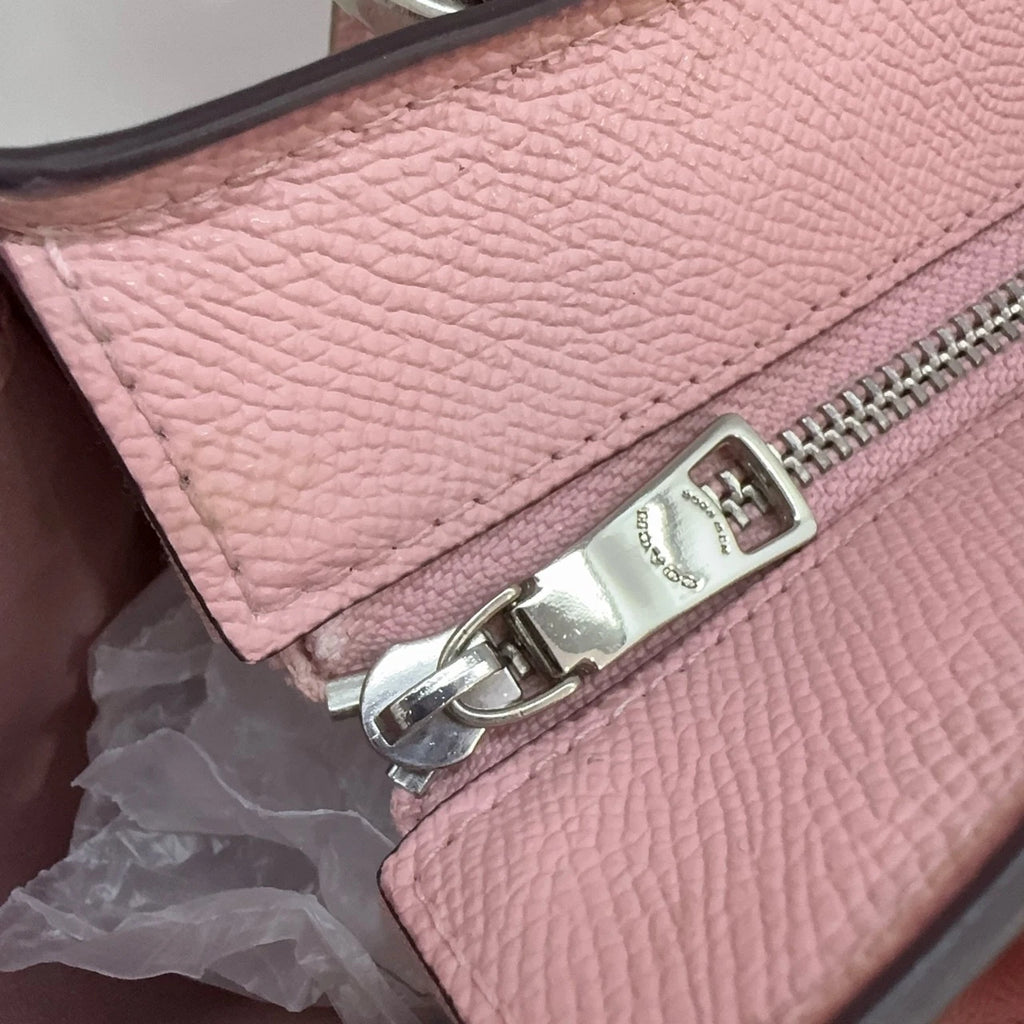 Coach Pink Grain Calfskin Shoulder Handbag Crossbody Bag For Women