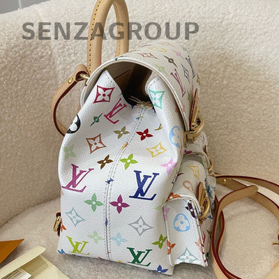 Louis Vuitton Monogram Multicolor Backpack White Gold Buckle