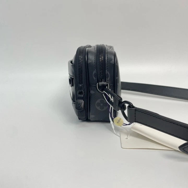 Louis Vuitton Black Monogram Eclipse Alpha Nano Camera Crossbody