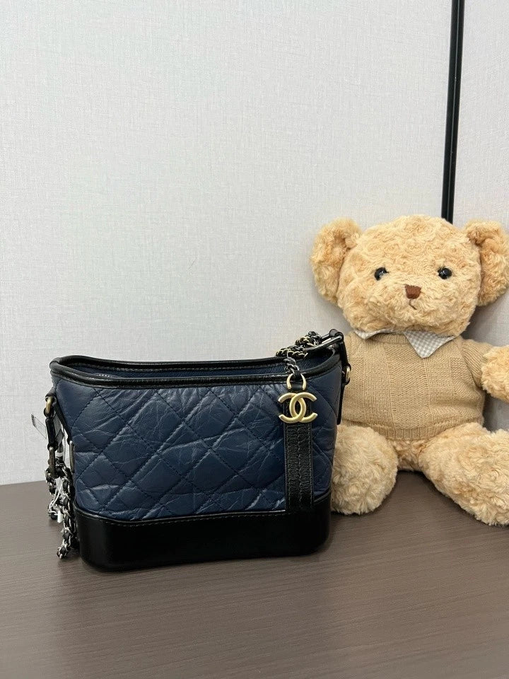 CHANEL Blue Black Small Crossbody Bag For Women