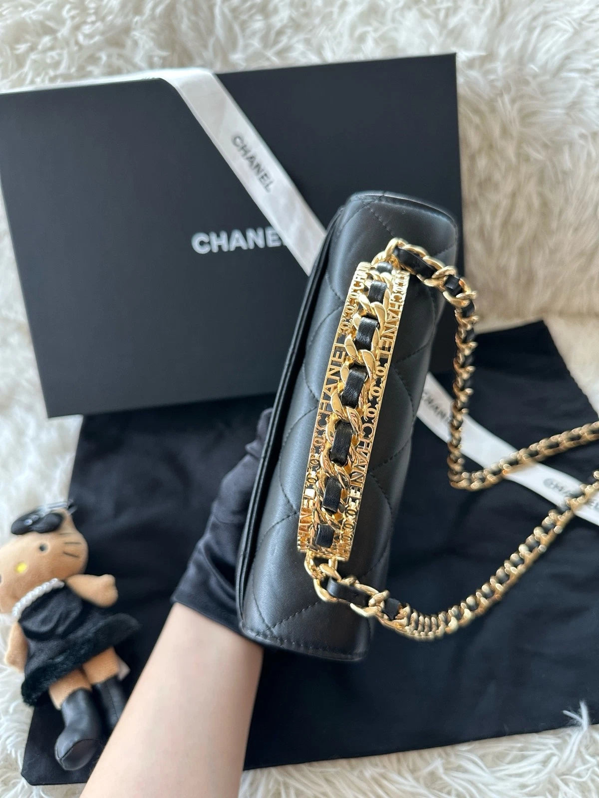 Chanel CF Mini Handle Leather Chain Bag For Women