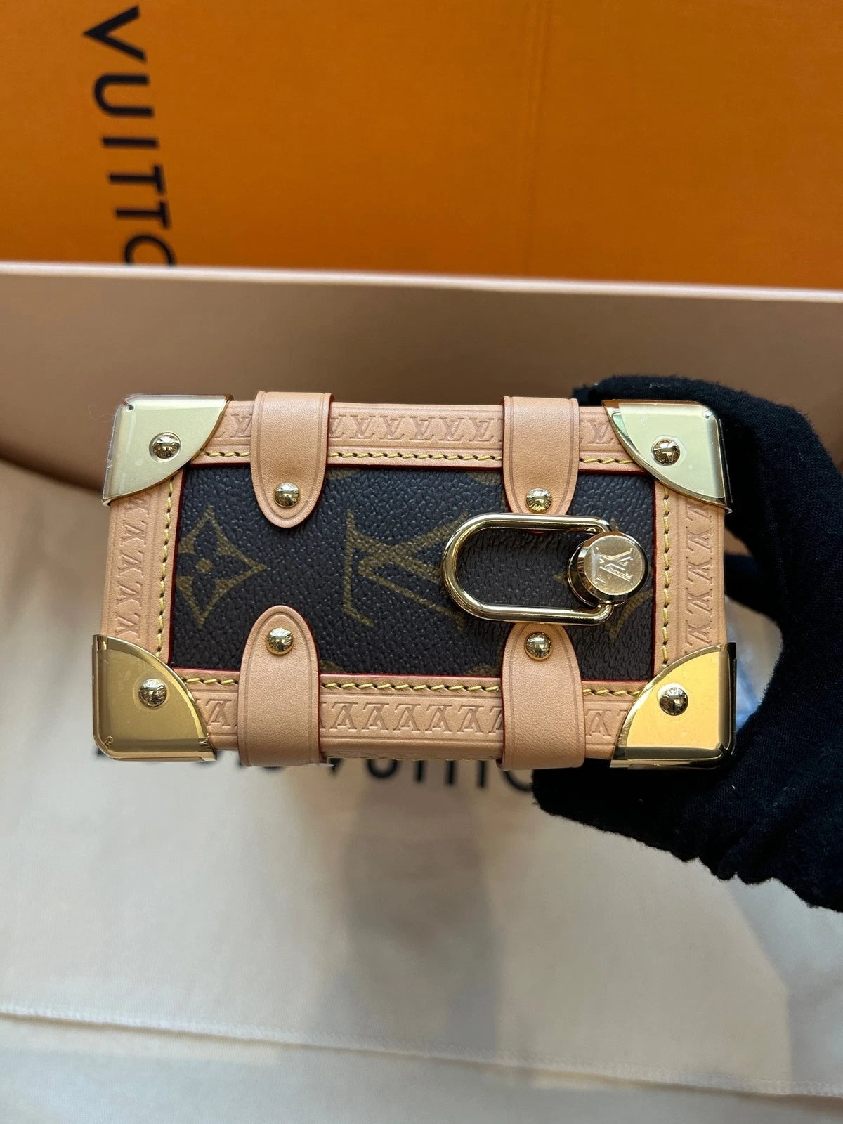 Louis Vuitton Leather Small Box Shoulder Bag For Women