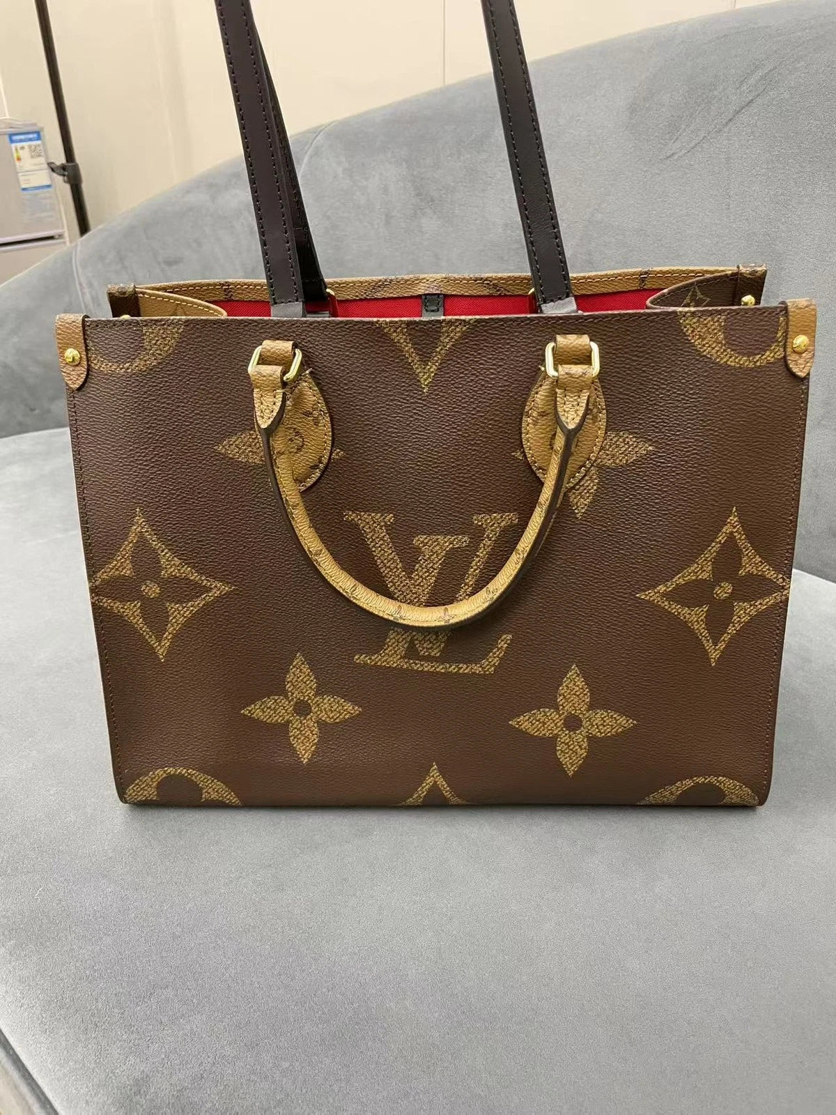 Louis Vuitton Onthego Canvas Classic Monogram Medium Tote Handbag Shoulder Bag