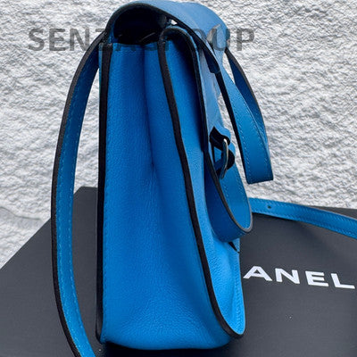 Hermès Halzan Mini Blue Silver Handbag Shoulder Bag Women Classic