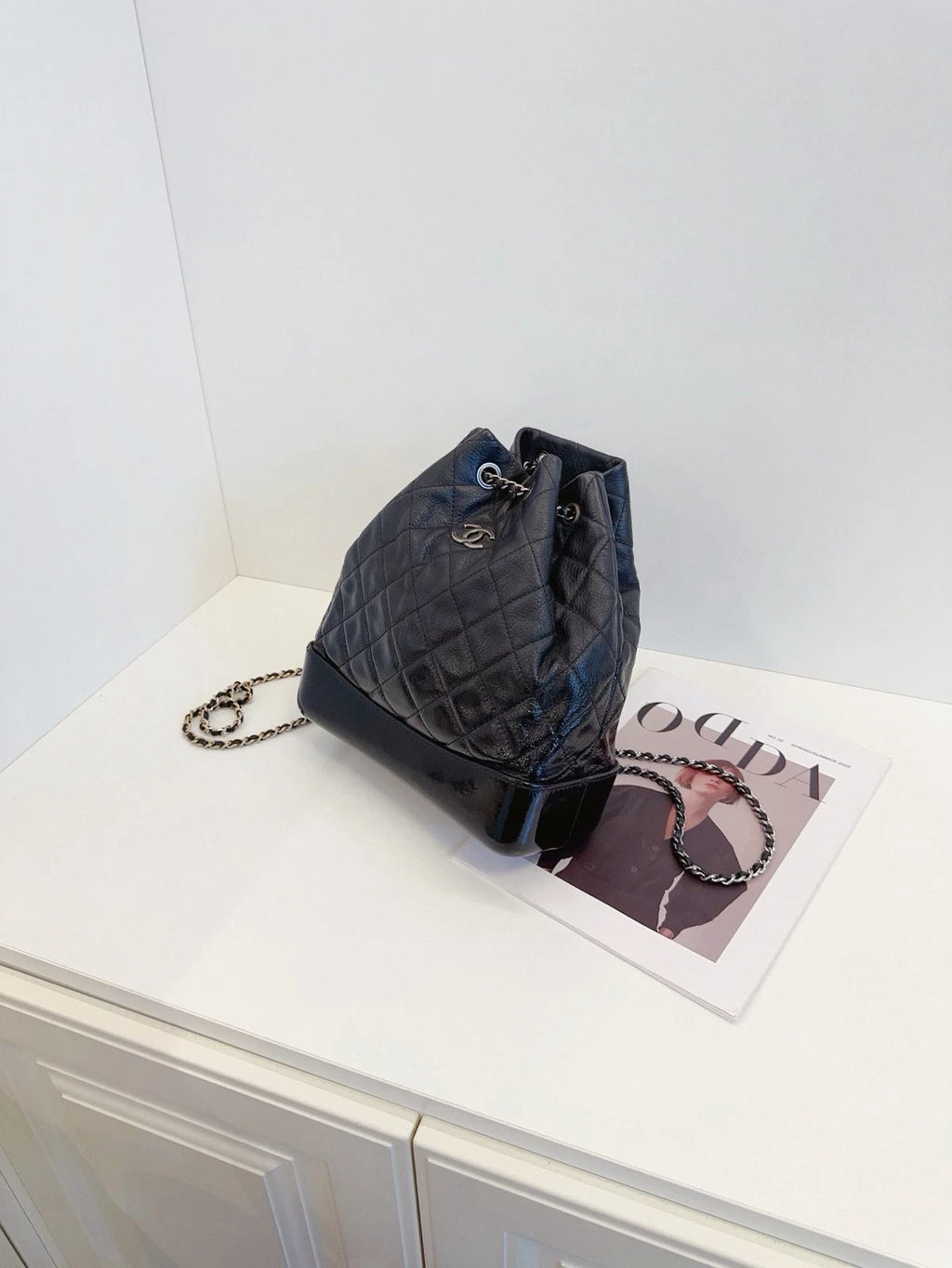 Chanel Gabrielle Medium Backpack Black Gradient Leather