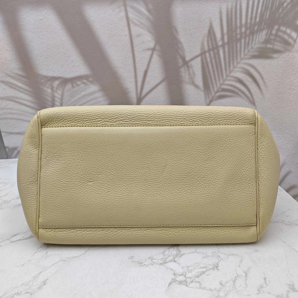 Bottega Veneta Yellow Woven Leather Tote Handbag Shoulder Crossbody Women