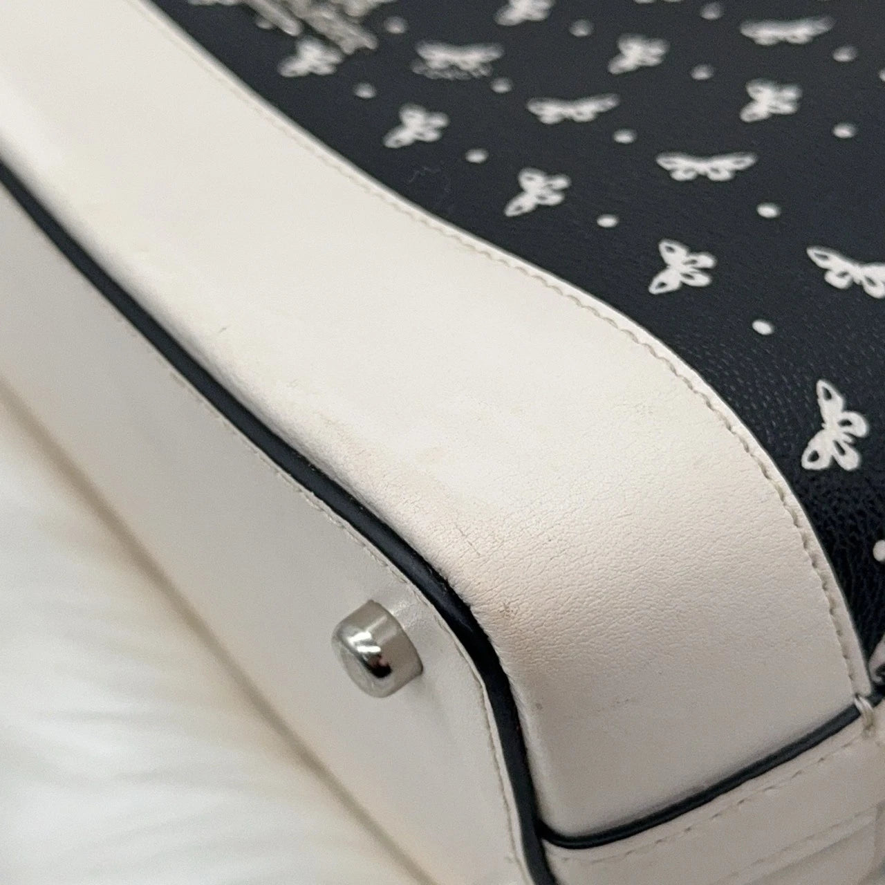 Coach Black Butterfly Print Sierra Shell Shoulder Crossbody Handbag For Women