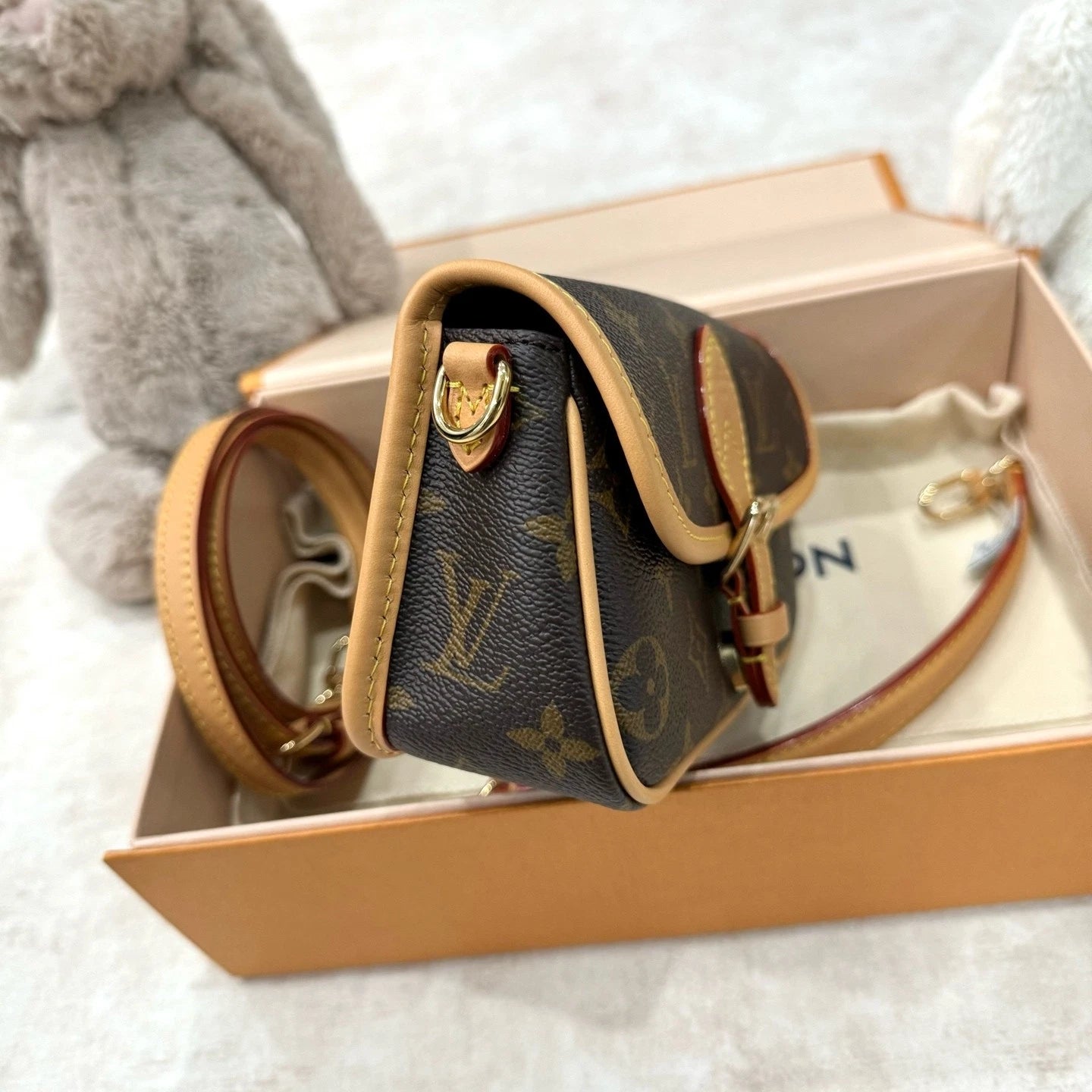 New Louis Vuitton Nano Baguette Shoulder Bag Canvas For Women