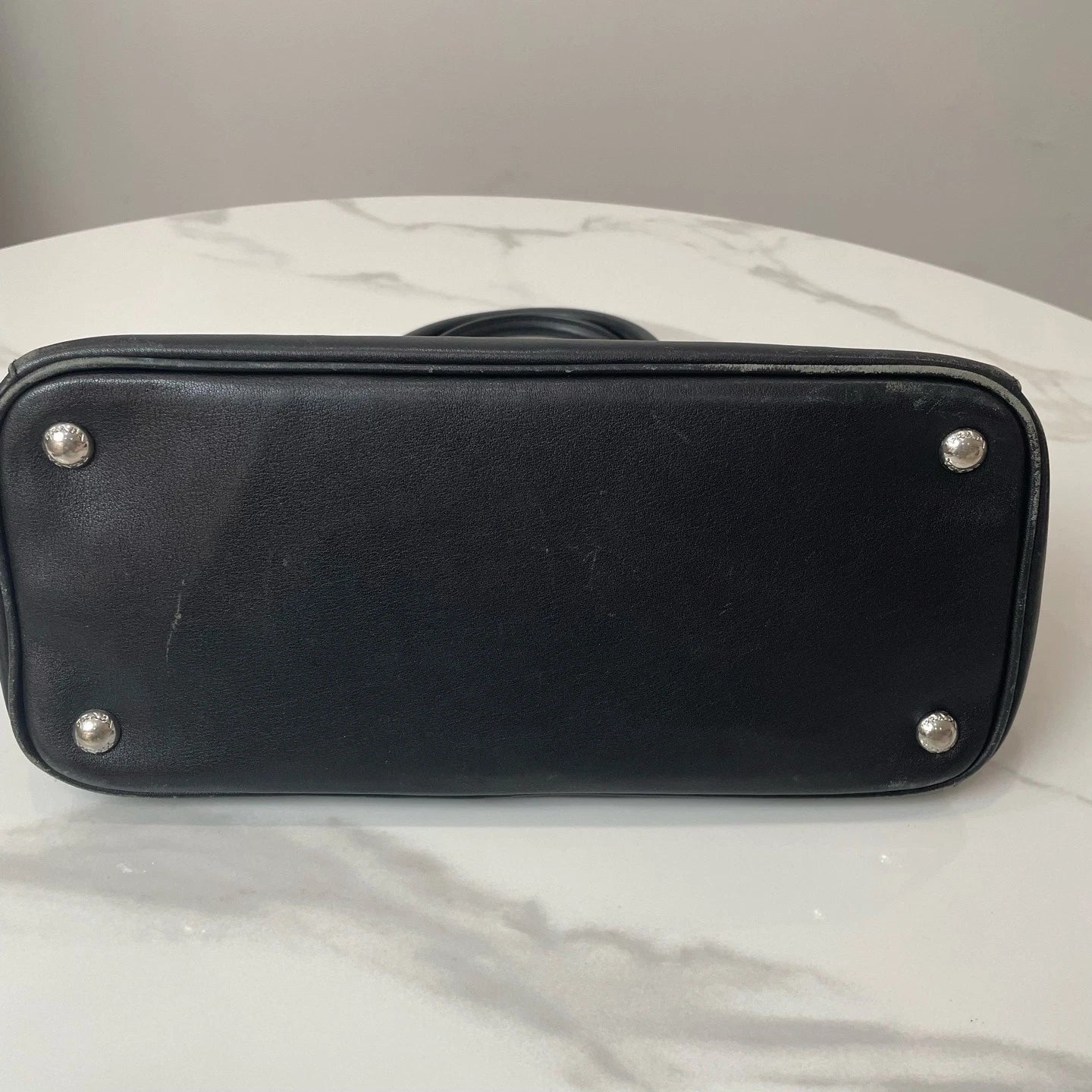PRADA Black Medium Handbag With Triangle Metal Logo For Women