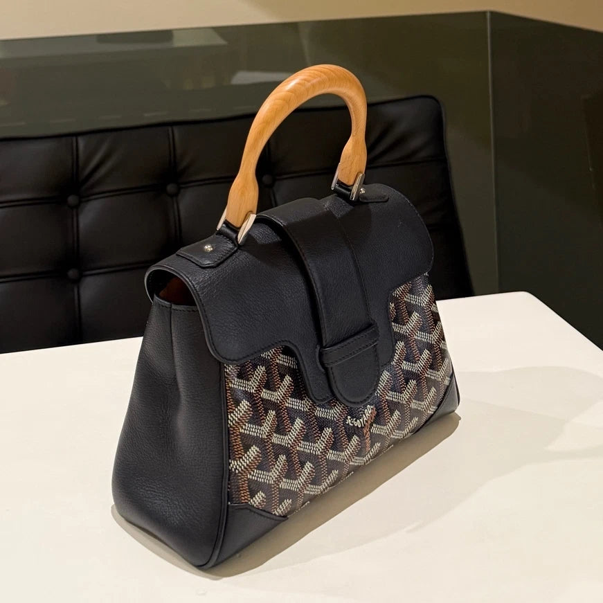 Goyard Mini Handbag Black Silver Crossbody Bag - Classic &amp; Stylish Women's
