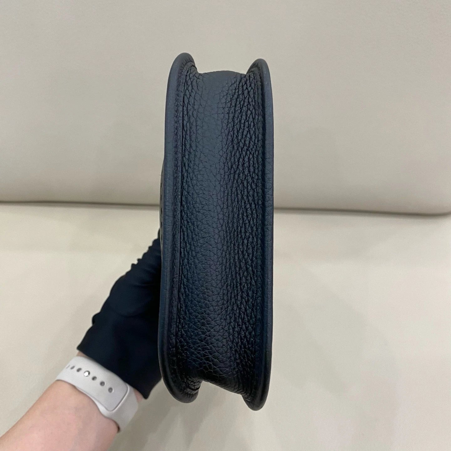 Hermes Evelyne16 Mini Black Silver Leather Crossbody Bag For Women