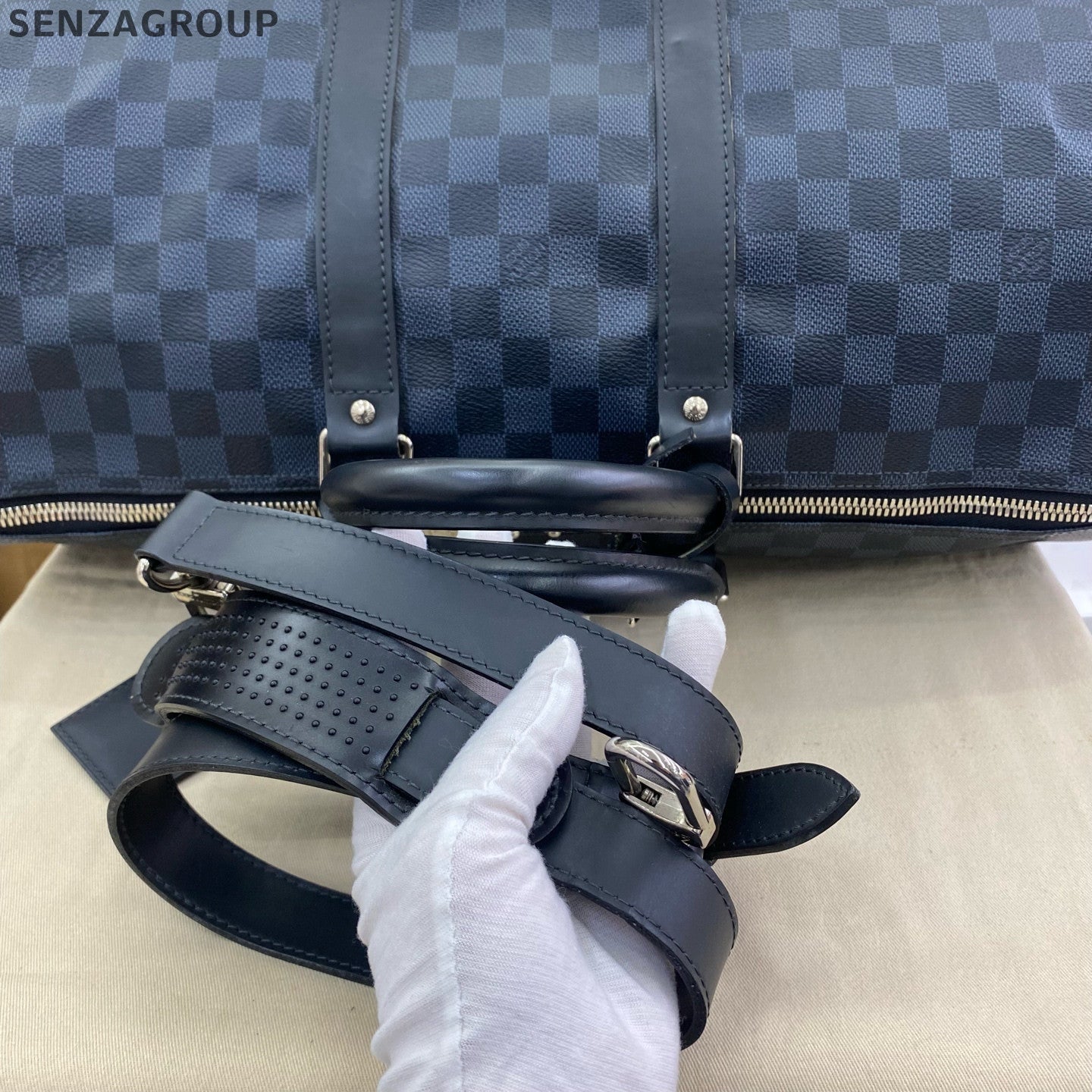 Louis Vuitton Keepall 45 Damier Graphite Travel Bag Unisex Carryall