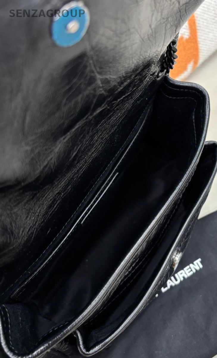 Saint Laurent So Black Niki PM Chain Shoulder Bag Black Used Women Classic