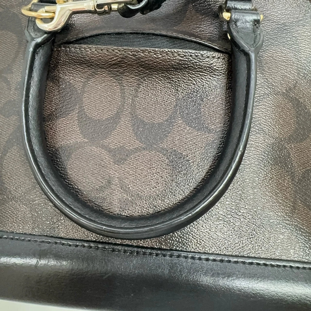 Coach Brown Monogram Shell Shoulder Handbag Crossbody Bag For Women