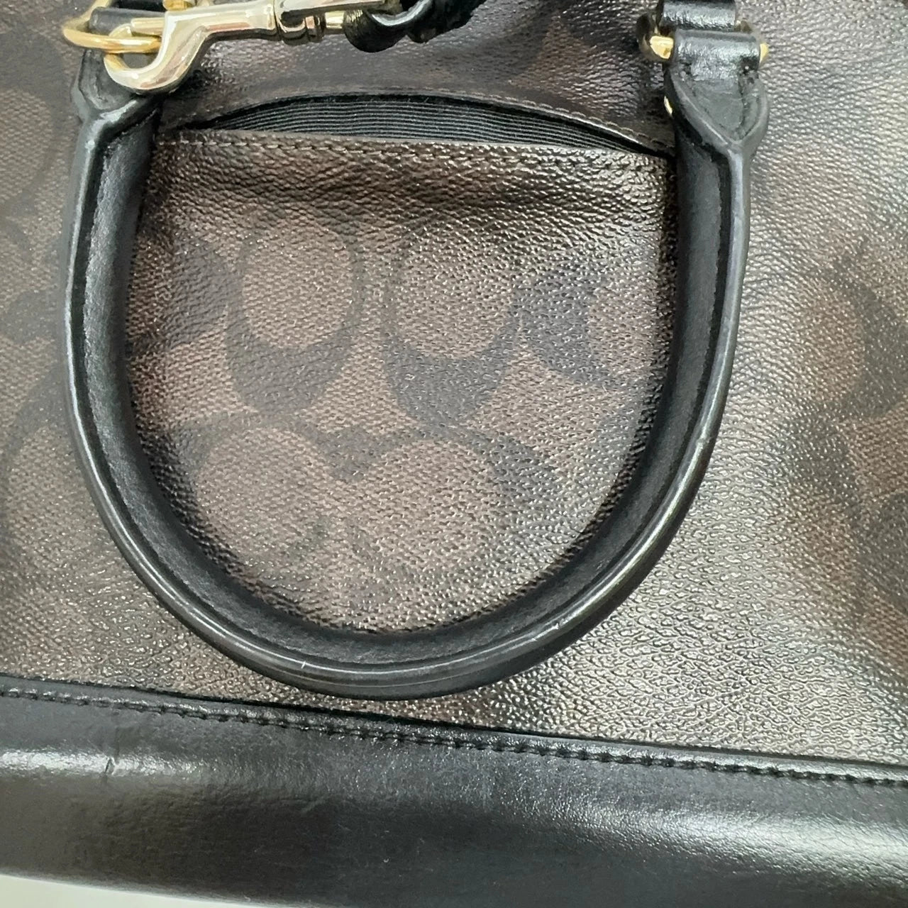 Coach Brown Monogram Shell Shoulder Handbag Crossbody Bag For Women