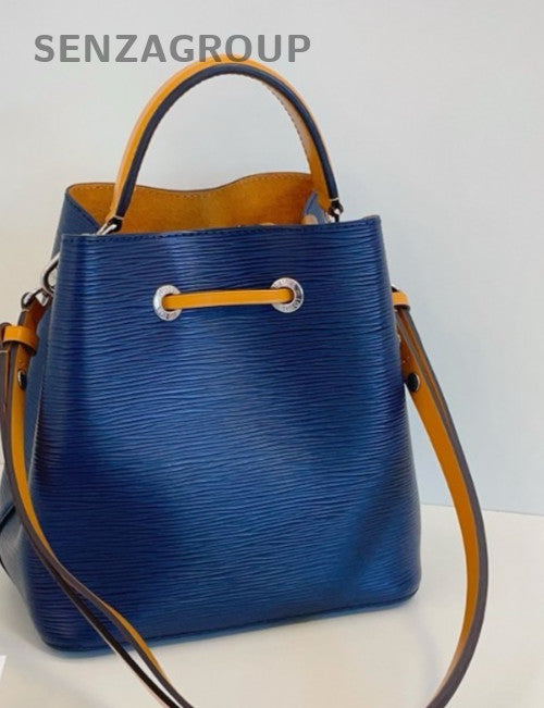 Louis Vuitton NeoNoe BB Epi Leather 2way Shoulder Handbag Women Blue Yellow