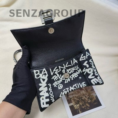 Balenciaga Classic Black White Shoulder Crossbody Bag for Women
