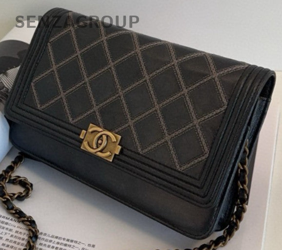 CHANEL Leboy woc Black gold Shoulder bag Crossbody