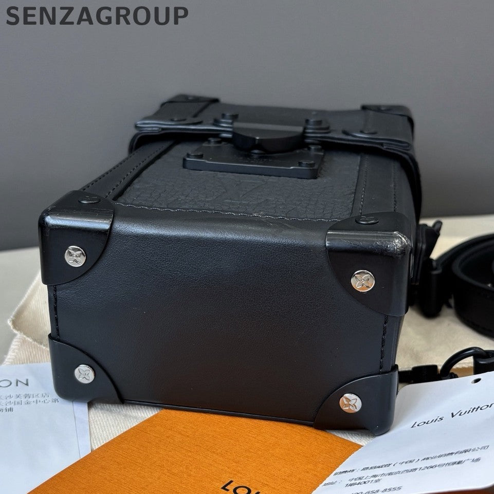 Louis Vuitton Trunk Vertical Monogram Crossbody Black Unisex Adults