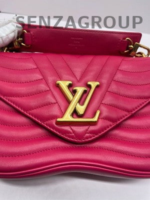 Louis Vuitton New Wave Red Leather Chain Shoulder Crossbody Bag Women