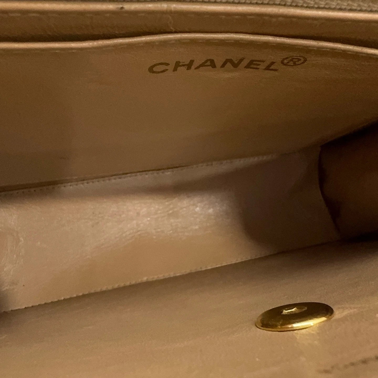 CHANEL Beige Kelly Shoulder Handbag for Women