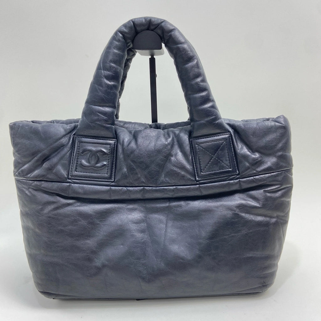 Chanel Black Lambskin Down Puffer Tote Bag For Women