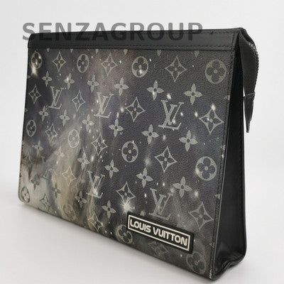 Louis Vuitton Pochette Voyage MM Monogram Leather Unisex Clutch Bag