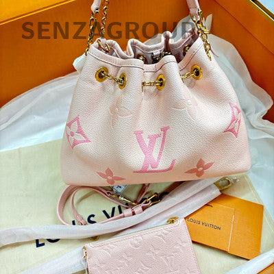 Louis Vuitton Pochette Monogram Empreinte Leather Pink Women's Shoulder Bag