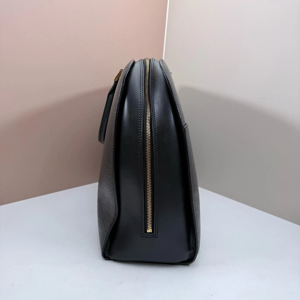 Louis Vuitton Epi Sorbonne Top Handle Bag Black Gold Used Women Classic