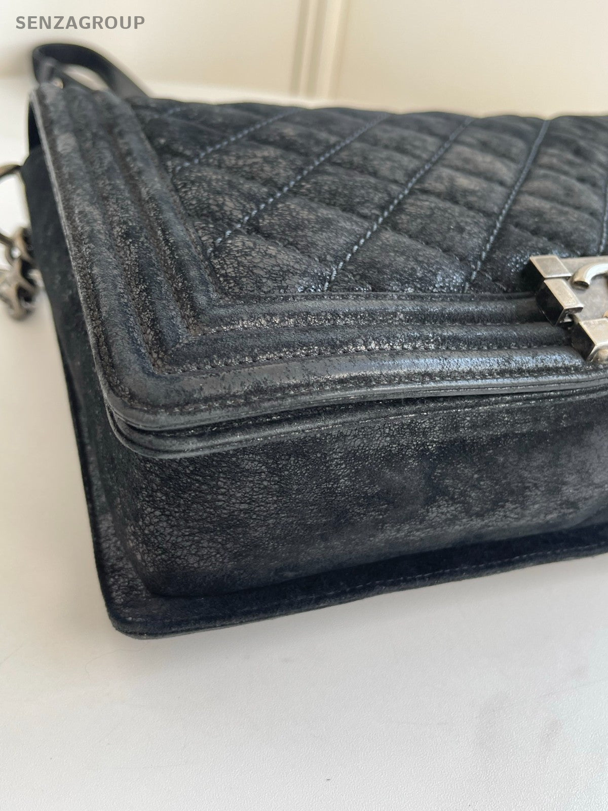 CHANEL Leboy GM CC Chain Shoulder bag Black Silver Women