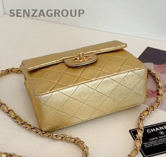 Chanel Classic Flap Chain Shoulder Bag Crossbody Gold Women Fashion Designer
