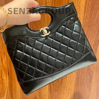 Chanel 31 Bag Mini Quilted Black Gold Hardware Women's Fashion Handbag