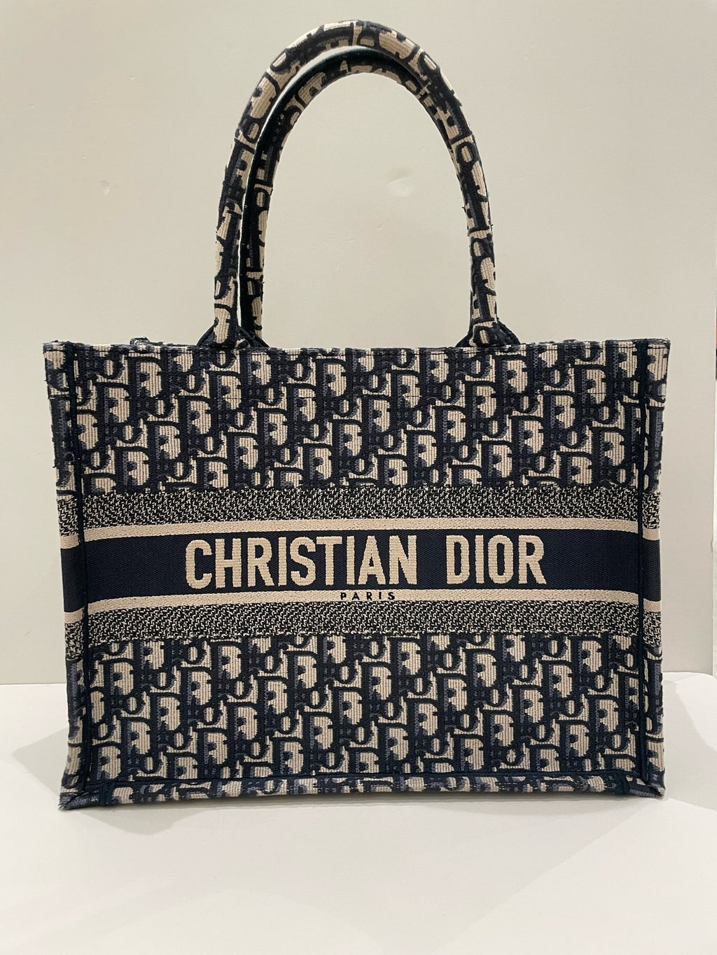 Dior Oblique Tote Bag Blue Classic Women's Handbag