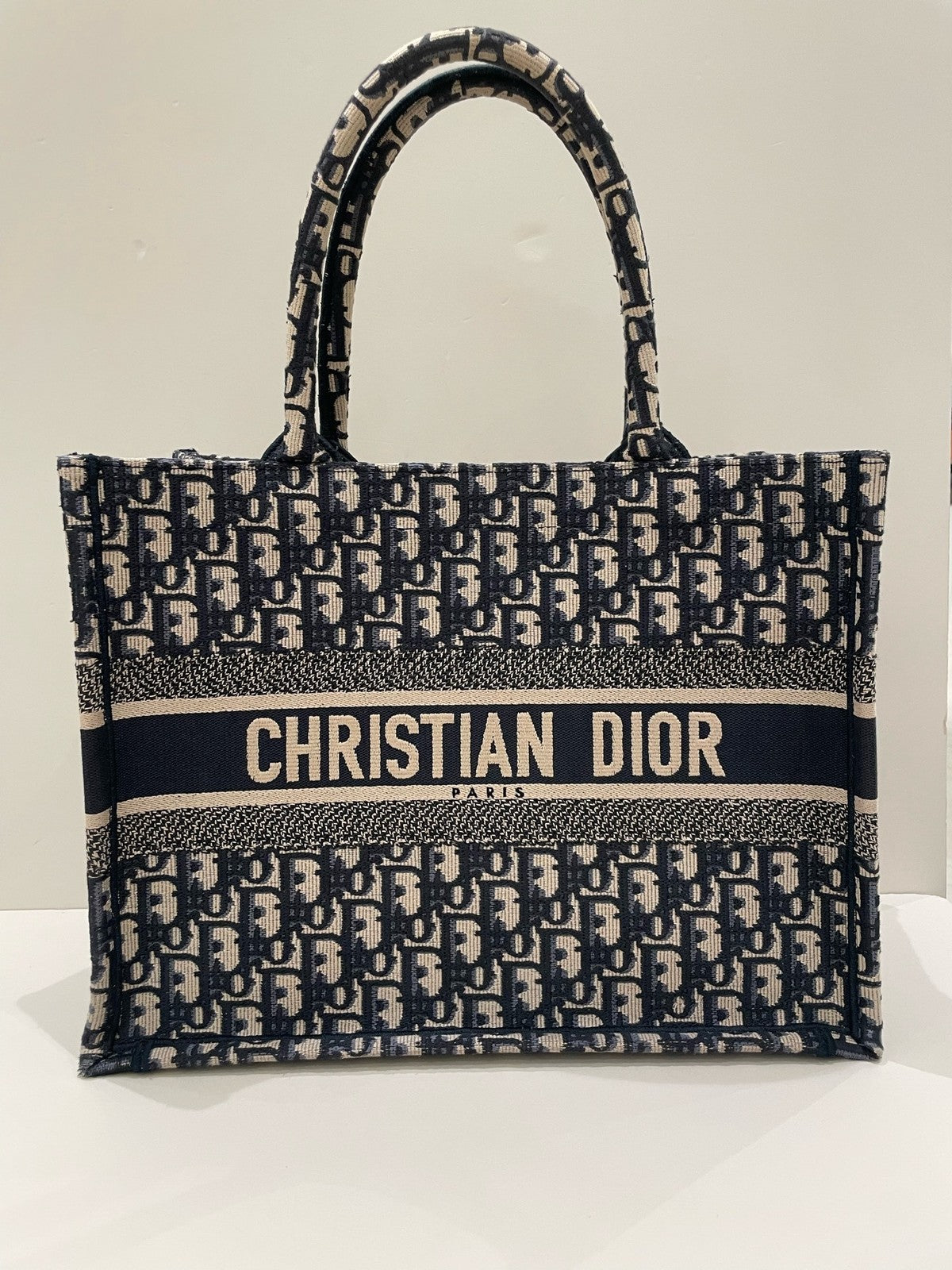 Dior Oblique Tote Bag Blue Classic Women's Handbag