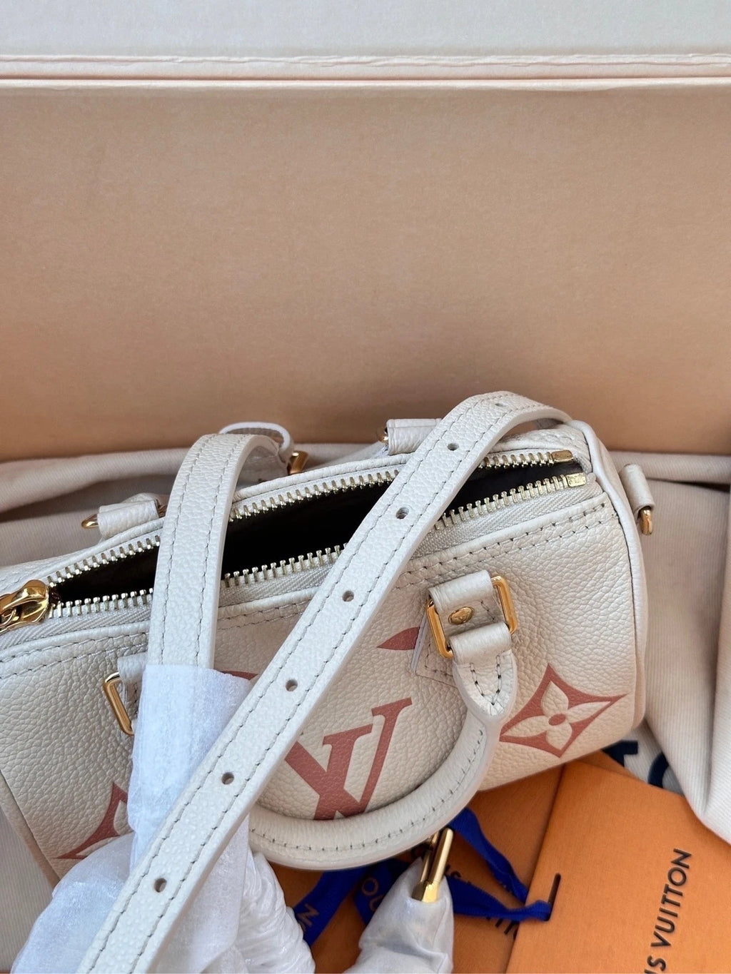 Louis Vuitton Speedy Nano Strawberry Milk Top Handle Bag For Women