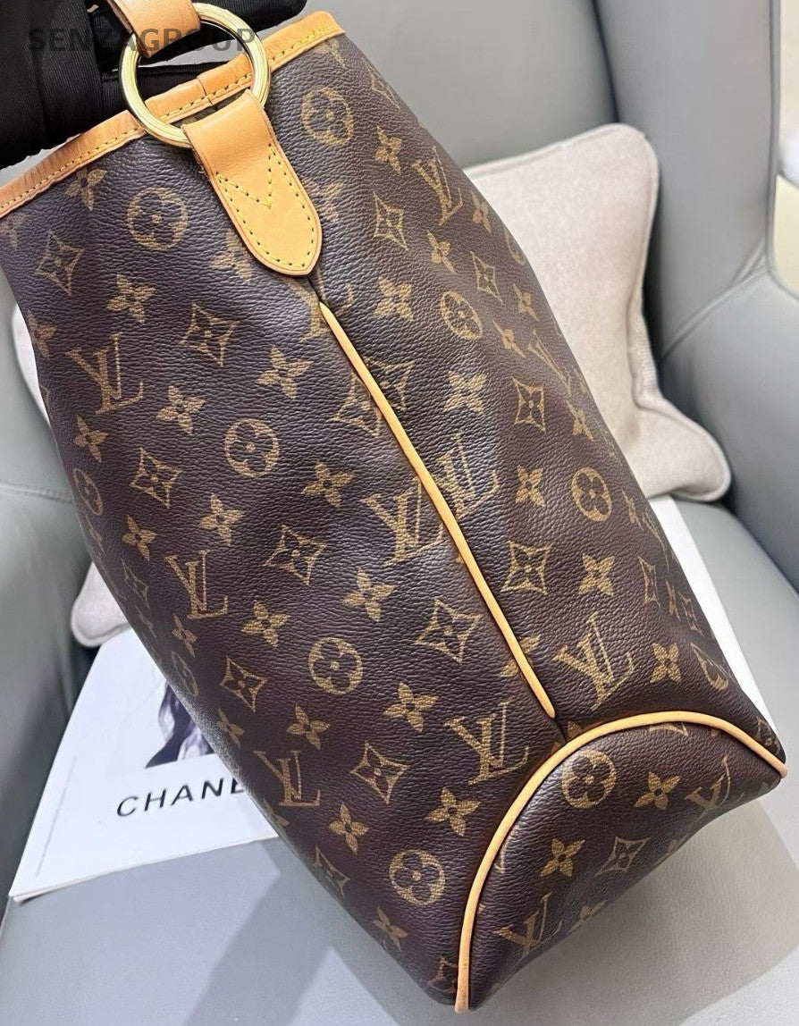 Louis Vuitton Delightful MM Monogram Shoulder Bag Brown Gold Women Classic